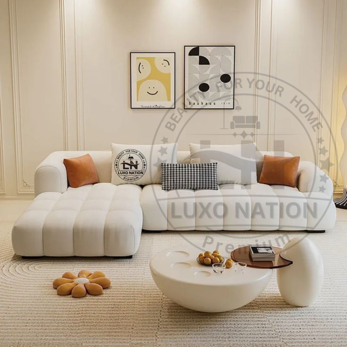 Luxo Nation Imperial Luxe L-Shape Sofa  Luxurious Modern Latest Design